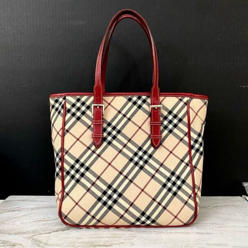 BURBERRY Nova Check Blue Label Handbag 👜 - Picture 4 of 15